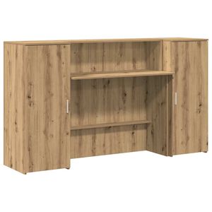 vidaXL Bureau r&eacute;ception ch&ecirc;ne artisanal 180x50x103,5cm bois ing&eacute;nierie