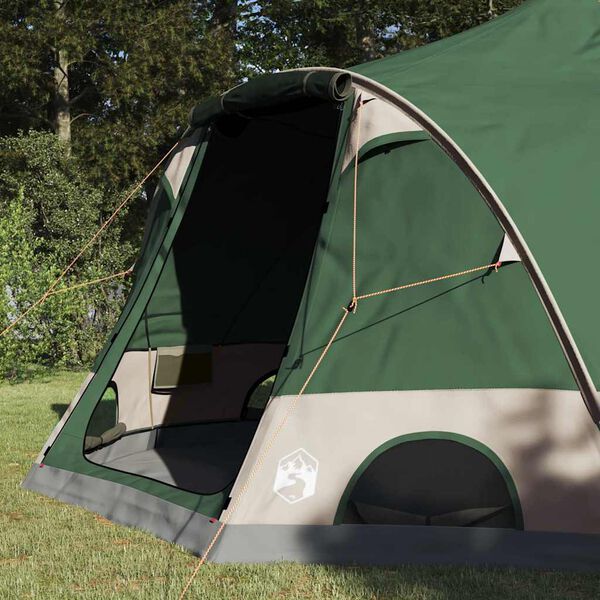 vidaXL Tente D&ocirc;me avec toit avec stockage Vert 505 x 450 x 248 cm