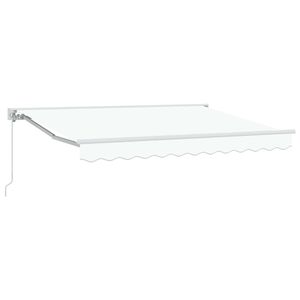 vidaXL Auvent manuel 3 x 2,5 m Blanc 100 % polyester