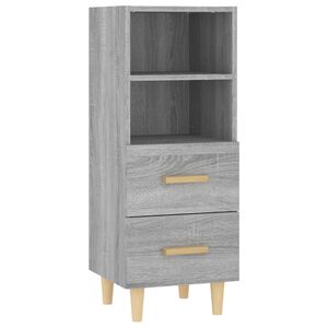 vidaXL Buffet Sonoma gris 34,5x34x90 cm Bois d'ing&eacute;nierie