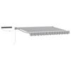 vidaXL Auvent r&eacute;tractable &eacute;lectrique Anthracite et blanc 3,5 x 2,5 m