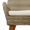 vidaXL Chaise de jardin 2 pcs Beige 55 x 62,5 x 82 cm polyrotin