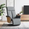 vidaXL Fauteuil inclinable avec repose-pieds gris clair tissu