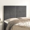 vidaXL T&ecirc;te de lit Gris fonc&eacute; 144 x 5 x 118/128 cm Velours