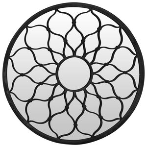 vidaXL Miroir Noir 40x3 cm Fer pour utilisation &agrave; l'int&eacute;rieur