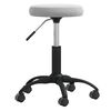 vidaXL Chaise pivotante de bureau Gris clair Velours