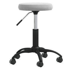 vidaXL Chaise pivotante de bureau Gris clair Velours