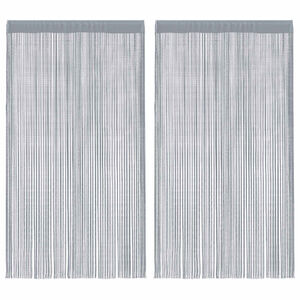 vidaXL Rideaux &agrave; fils 2 pcs gris clair 100x250 cm