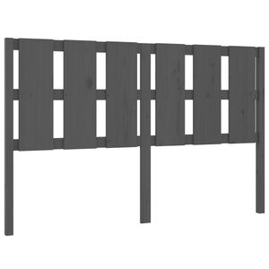 vidaXL T&ecirc;te de lit Gris 155,5x4x100 cm Bois massif de pin