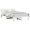 vidaXL Cadre de lit avec tête de lit Blanc 140 x 190 cm Pin massif