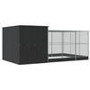 vidaXL Volière avec extension argenté 497x303x216 cm acier