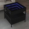 vidaXL Table basse avec LED Infinity noir 50x50x51 cm