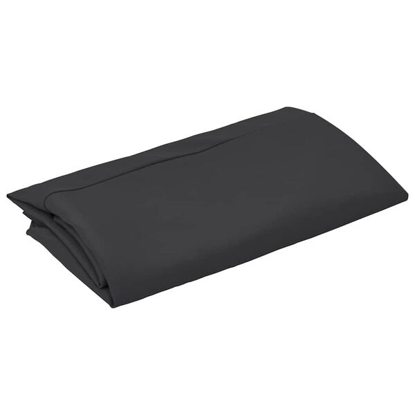 vidaXL Tissu de remplacement pour parasol d'extérieur Noir 300 cm