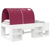 vidaXL Lit haut pour enfants avec rangement Blanc et rouge