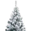 vidaXL Sapin de No&euml;l avec 300 LED avec support Blanc 300 cm PVC