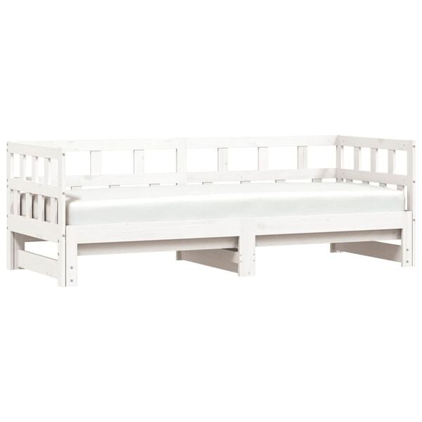 vidaXL Lit de jour et lit gigogne sans matelas 90x190 cm bois massif