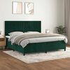 vidaXL Sommier &agrave; lattes de lit et matelas Vert fonc&eacute; 200x200cm Velours