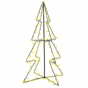 vidaXL Arbre de No&euml;l c&ocirc;ne 160 LED d'int&eacute;rieur/d'ext&eacute;rieur 78x120 cm