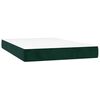 vidaXL Sommier &agrave; lattes de lit avec matelas LED Vert fonc&eacute; 120x200 cm