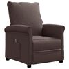 vidaXL Fauteuil inclinable &eacute;lectrique Marron fonc&eacute; Tissu
