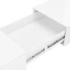 vidaXL Table basse Blanc brillant 120x60x35 cm