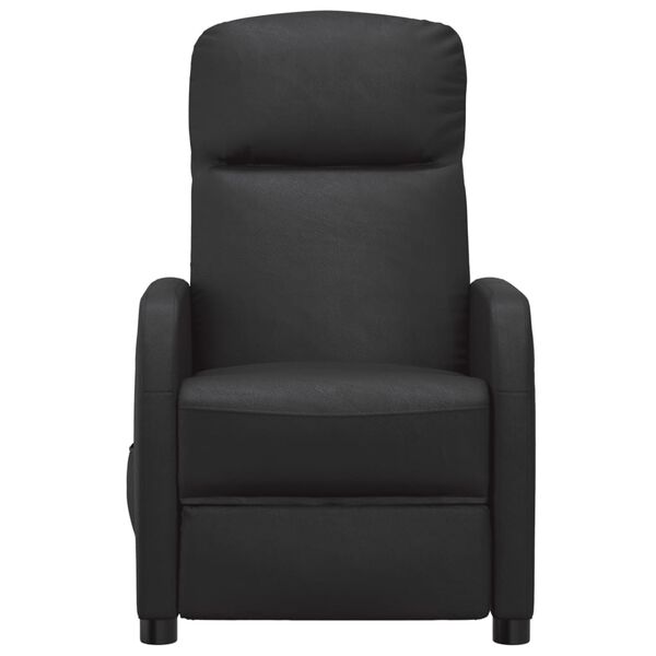 vidaXL Fauteuil inclinable Noir Similicuir