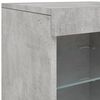 vidaXL Buffet avec lumières LED gris béton 283x37x67 cm