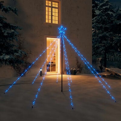 vidaXL Lumières d'arbre de Noël Intérieur/Extérieur 400 LED bleu 2,5 m