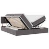 vidaXL Lit de Rangement Gris 200 x 200 cm Cuir synth&eacute;tique
