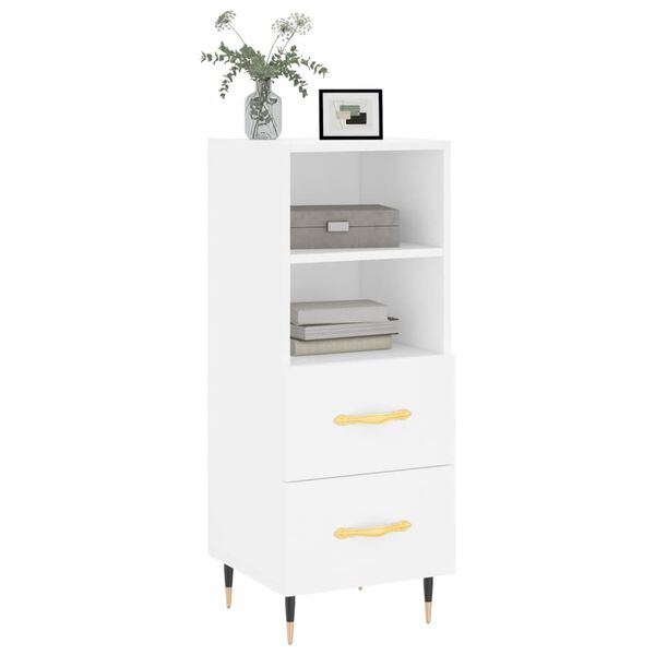 vidaXL Buffet blanc 34,5x34x90 cm bois d'ing&eacute;nierie