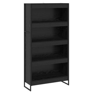vidaXL Biblioth&egrave;que 80 x 30 x 155 cm Bois d'ing&eacute;nierie Ch&ecirc;ne noir