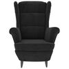vidaXL Fauteuil noir velours