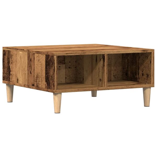 vidaXL Table basse vieux bois 60x60x30 cm bois d'ing&eacute;nierie