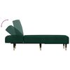 vidaXL Chaise longue vert fonc&eacute; velours