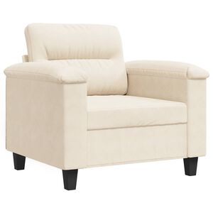 vidaXL Chaise de canap&eacute; beige 60 cm tissu microfibre