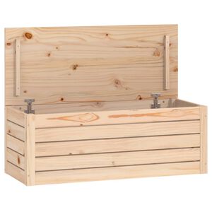 vidaXL Bo&icirc;te de rangement 89x36,5x33 cm Bois massif de pin