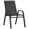 vidaXL Ensemble de bistro de jardin 3 pcs Noir