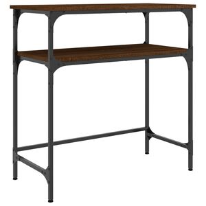 vidaXL Table console ch&ecirc;ne marron 75x35,5x75 cm bois d'ing&eacute;nierie