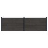 vidaXL Ensemble de Cl&ocirc;ture 2 pc 353 x 105 cm WPC et Aluminium Noir