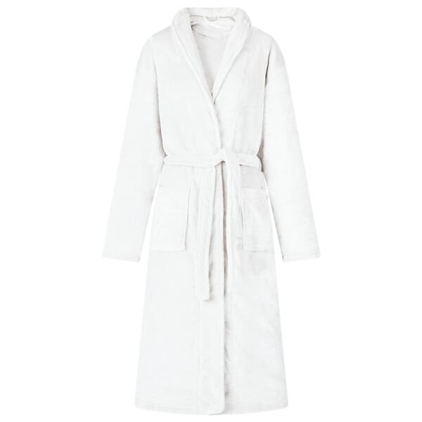vidaXL Robe de bain sans capuche Blanc xxxl Flanelle