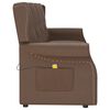 vidaXL Fauteuil de massage inclinable 4 places marron brillant