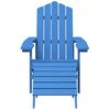 vidaXL Chaise de jardin Adirondack avec repose-pied PEHD bleu marine