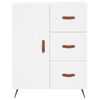 vidaXL Buffet haut Blanc 69,5x34x180 cm Bois d'ing&eacute;nierie