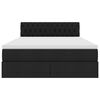 vidaXL Lit avec rangement et matelas avec matelas Noir 140 x 190 cm