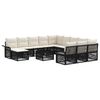 vidaXL Ensemble de canap&eacute; de jardin 13 pc Noir et blanc cr&egrave;me