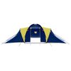 vidaXL Tente de camping tissu 9 personnes bleu et jaune