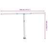 vidaXL Jeu de poteaux d'auvent blanc 450x245 cm fer