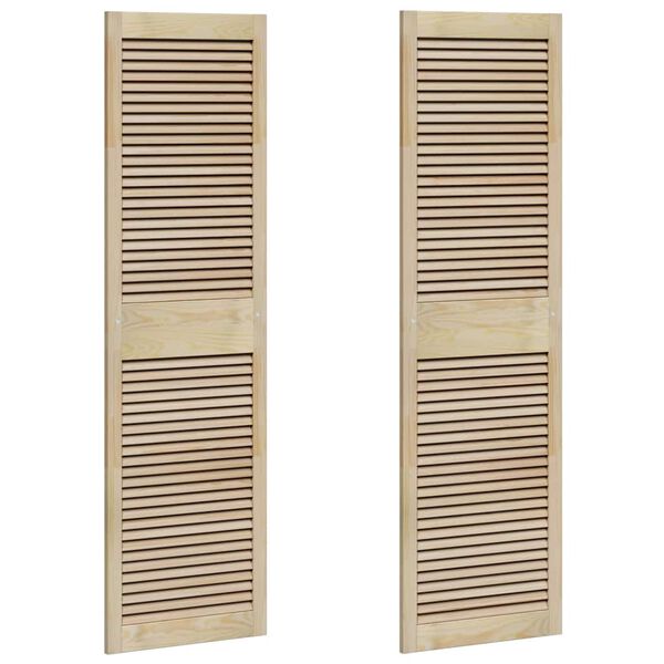 vidaXL Porte de Cabinet avec porte 2 pcs Naturel 170 x 2,1 x 49,5 cm