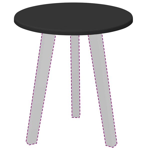 vidaXL Plateau de table Noir 40 x 40 x 1,5 cm Bois d'ing&eacute;nierie