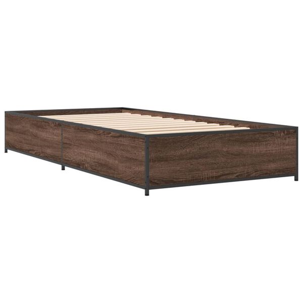 vidaXL Cadre de lit sans matelas ch&ecirc;ne marron 90x200 cm